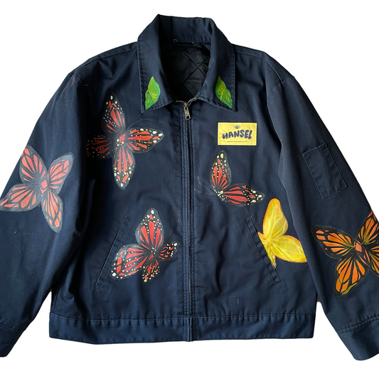 Navy Monarch, Butterfly Workwear Jacket - XL
