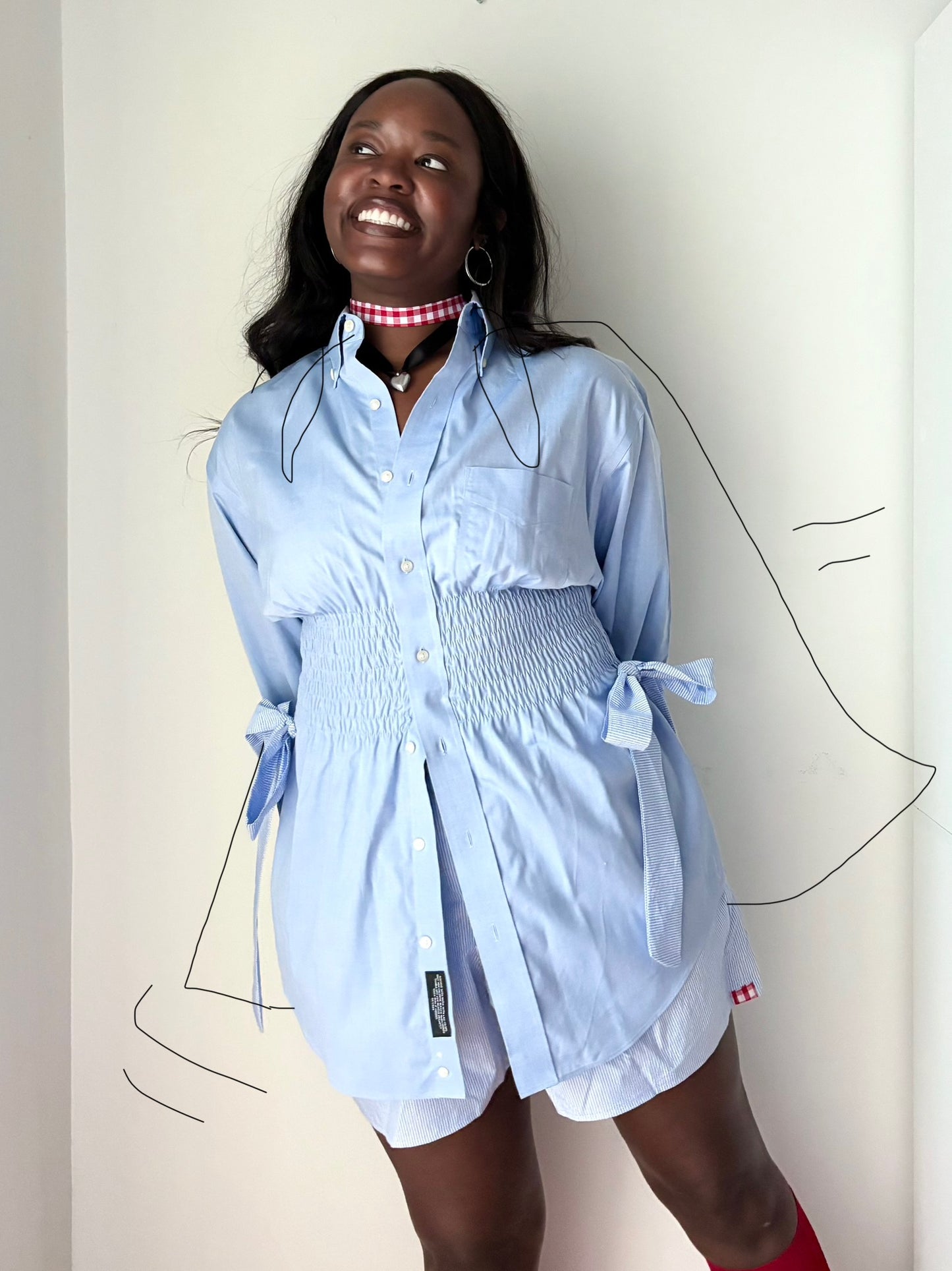 The Marla Top - Classic Blue, Fits M-XL